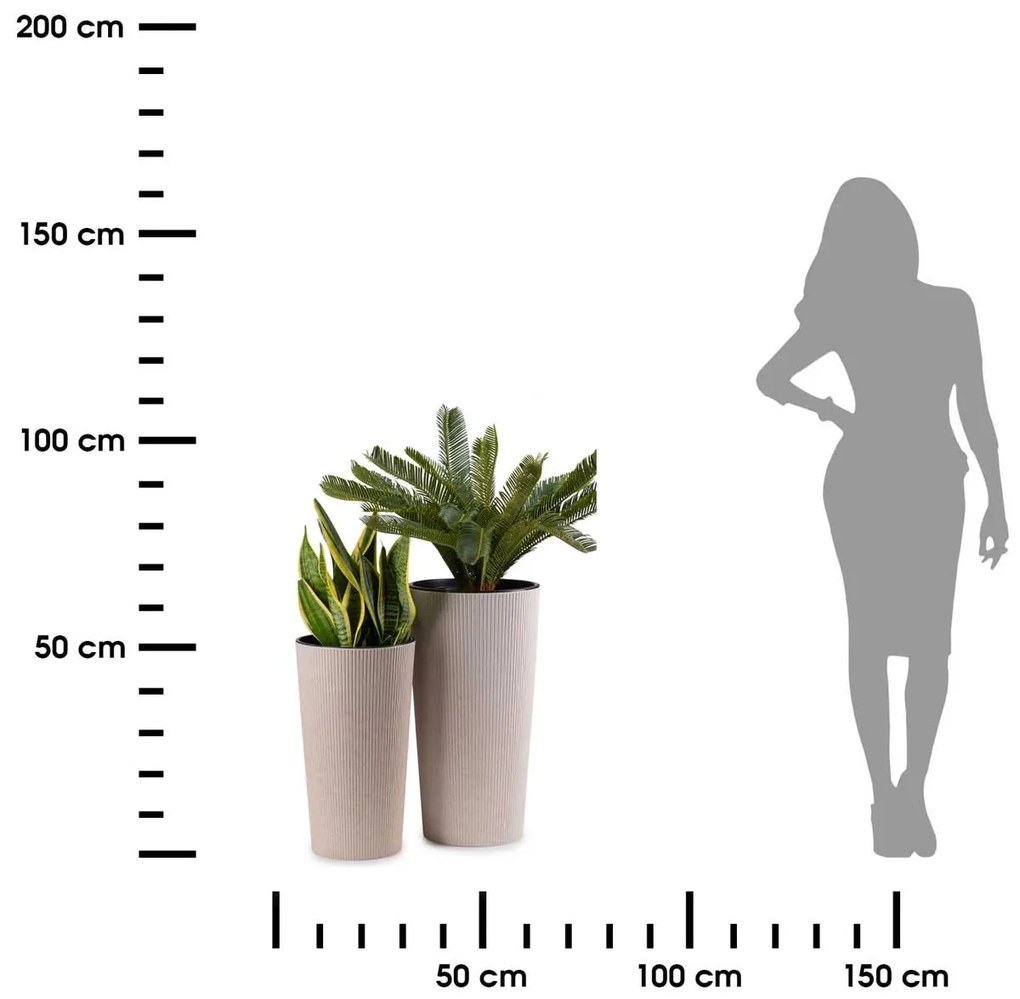 Súprava 2 kvetináčov URBANICA ECO béžová