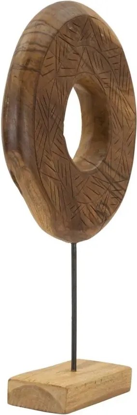 Drevená dekorácia Dorat 58 cm hnedá