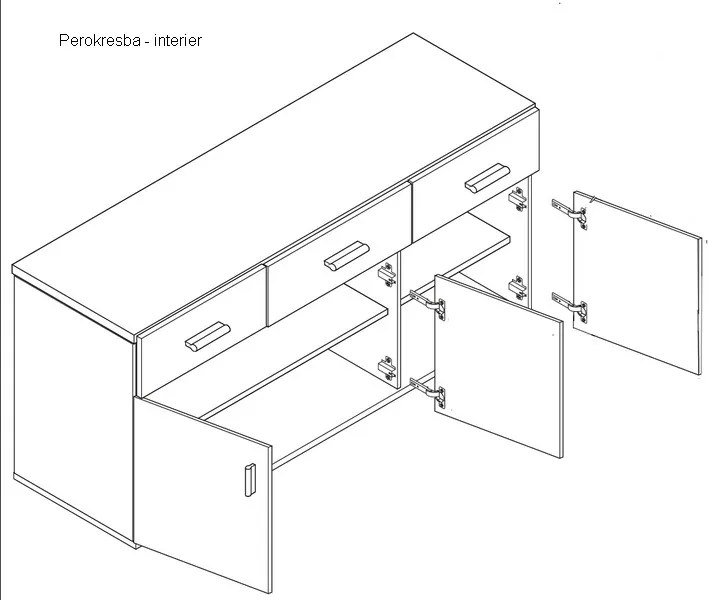 Komoda Enrique, biela