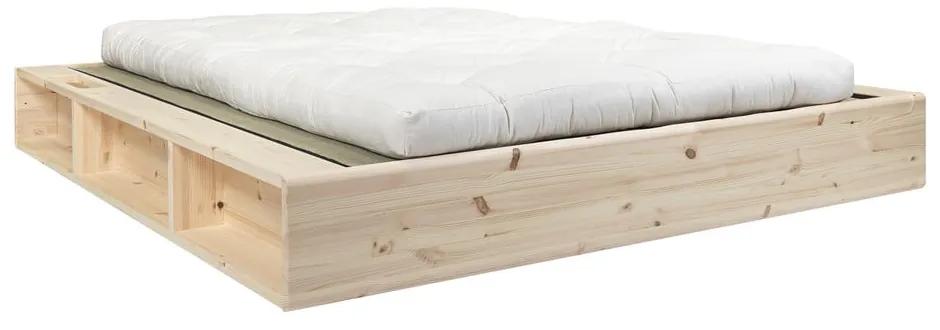 Dvojlôžková posteľ z masívneho dreva s futonom Comfort a tatami Karup Design, 140 x 200 cm