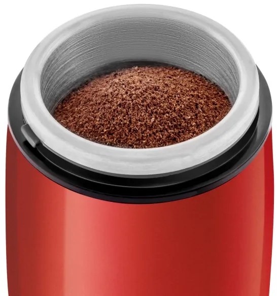 Sencor - Elektrický mlynček na zrnkovú kávu 60 g 150W/230V červená/chróm