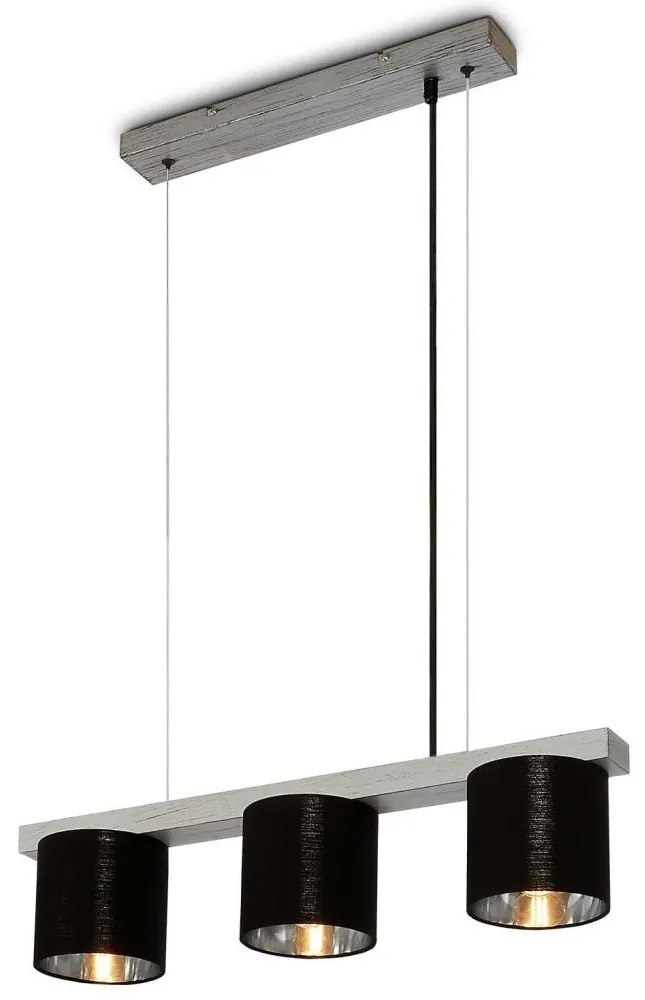 Briloner - Luster na lanku LURI 3xE14/25W/230V kaučukovník