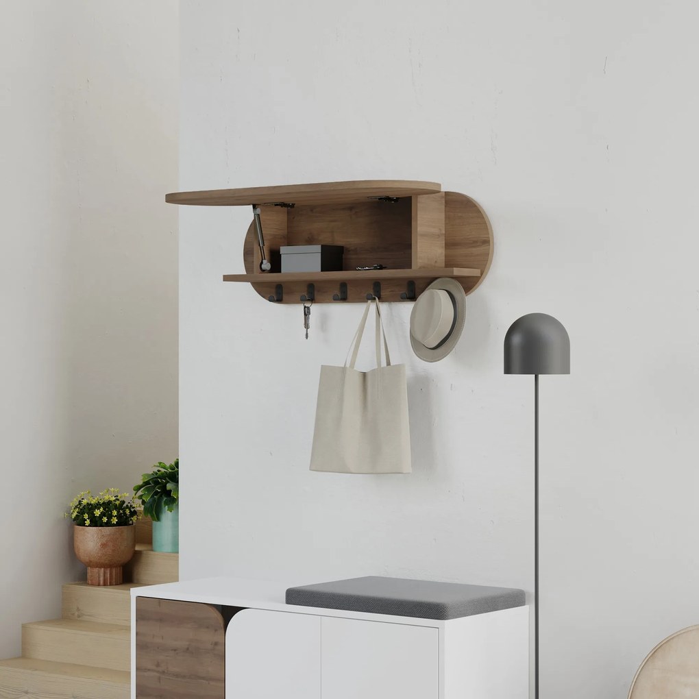 Predsieňový vešiak Houseland Kroma dub tmavý