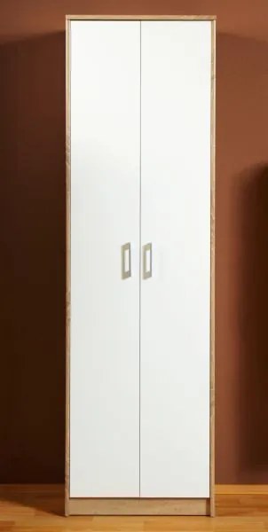 Policová skriňa Vincent, dub sonoma/biela