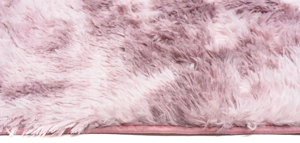 Plyšový koberec SILK Ombre - RUŽOVÝ