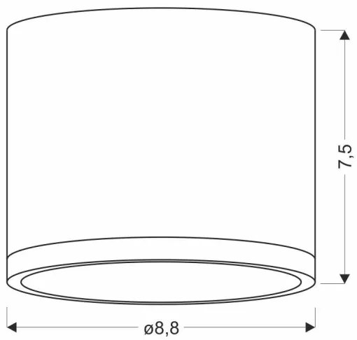 LED Stropné svietidlo TUBA LED/9W/230V