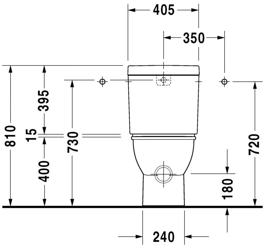 DURAVIT Darling New WC misa kombi s Vario odpadom, 370 mm x 400 mm x 630 mm, 2138090000