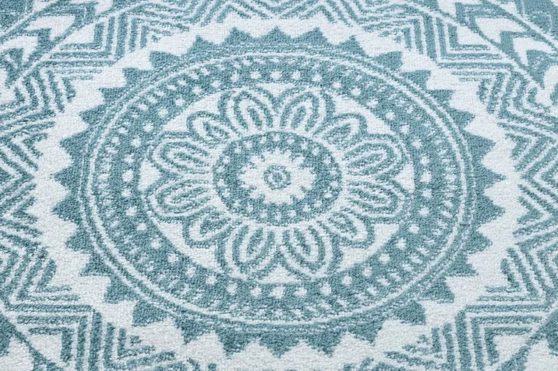 Kusový koberec Napkin blue kruh, 160x160 (priemer) kruh, modrá, chodba / predsieň, Dywany Łuszczów