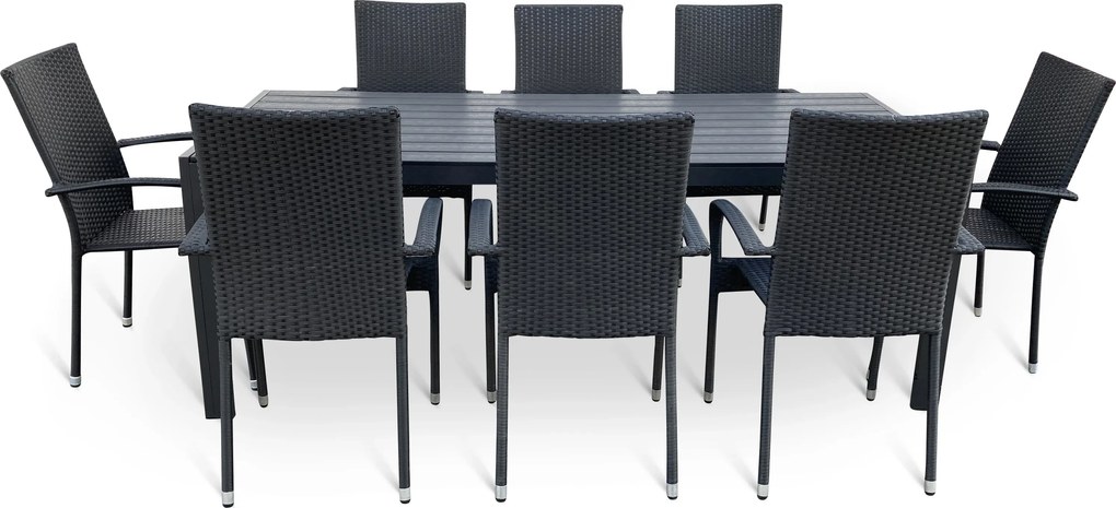 Noela Záhradný jedálenský set Viking XL + 8x ratanová stolička Paris