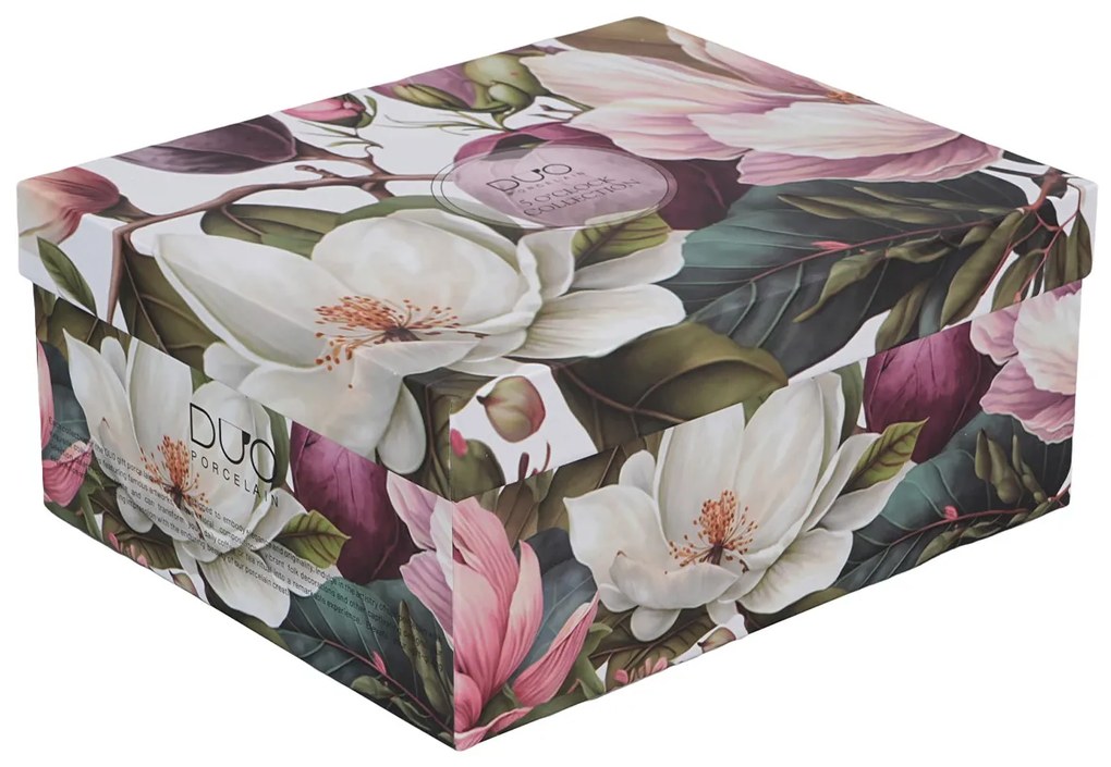 Porcelánová šálka s podšálkou Magnolie 270 ml sada 2ks