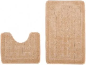 Sada kúpeľňových koberčekov MONO 1039 béžový 1422 2PC KRATKA