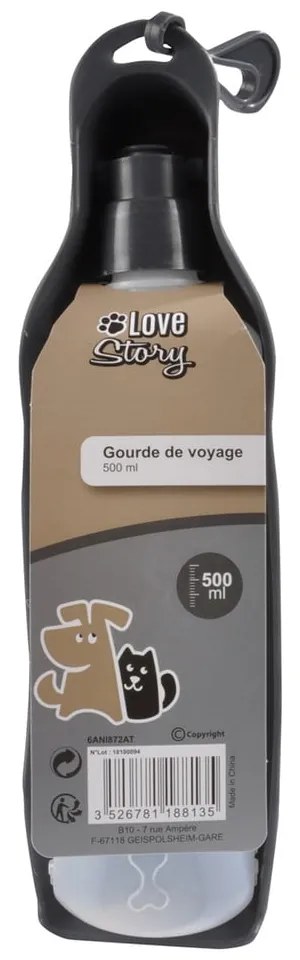 Cestovná fľaša pre psov – Love Story