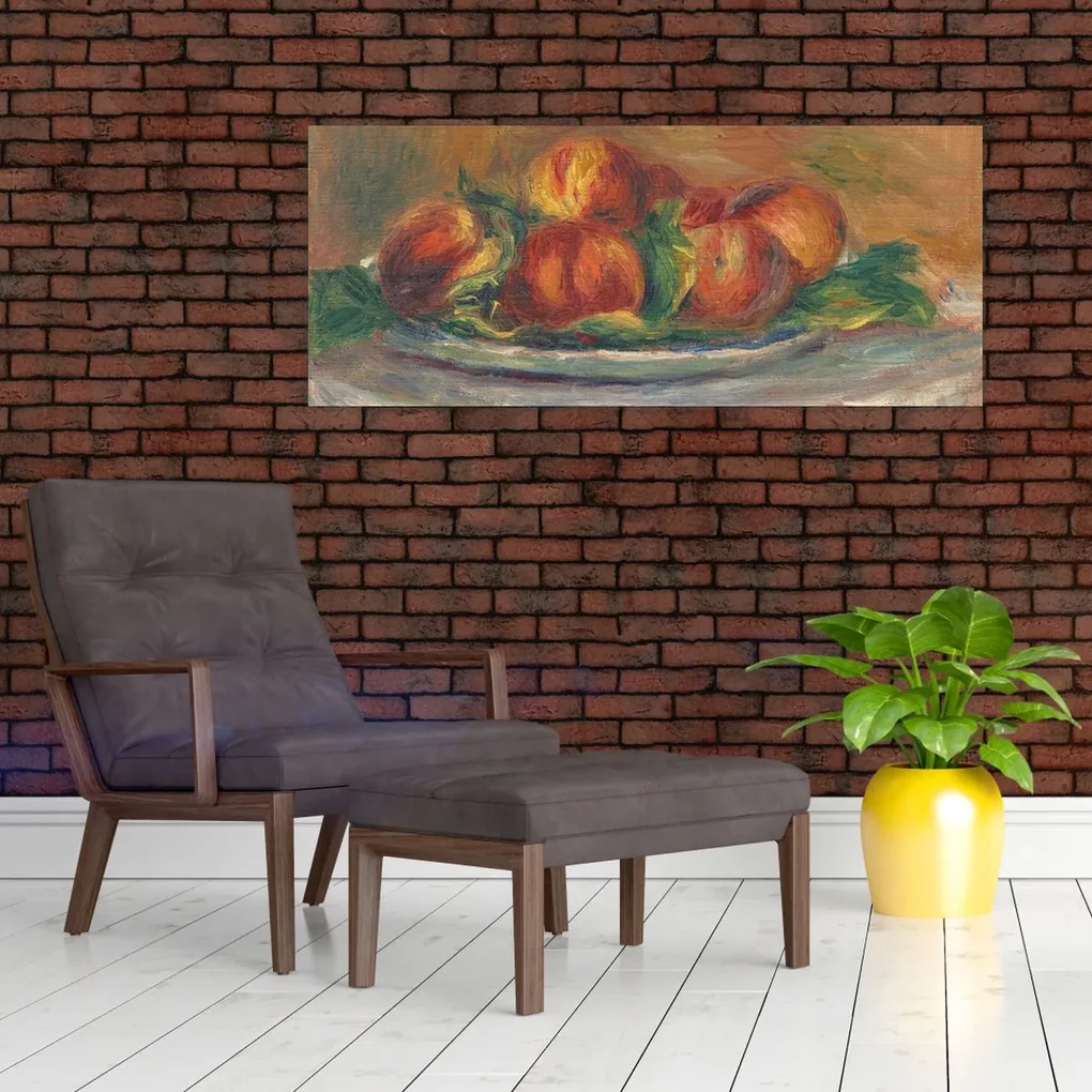 Obraz - Auguste Renoir, Peaches on a  Plate, reprodukcia (120x50 cm)