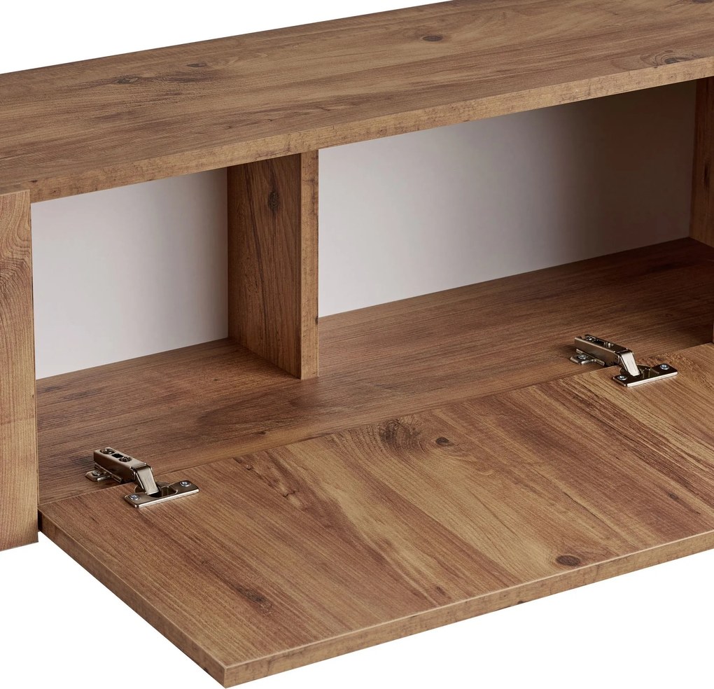 TV stolík ZENORI 180 cm, borovica Atlantic/čierna