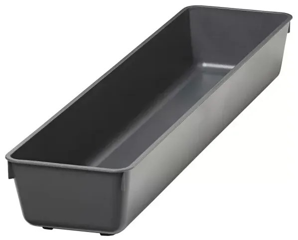 Goodhome Organizér do zásuvky, do kuchyne, príborník - NITAKI sivý plast 10 x 43 cm