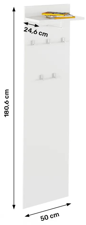 Kondela Vešiakový panel, biela, RIOMA TYP 19