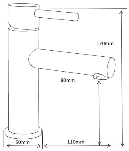 Mexen Elba, umývadlová batéria h-170, chrómová, 74100-00