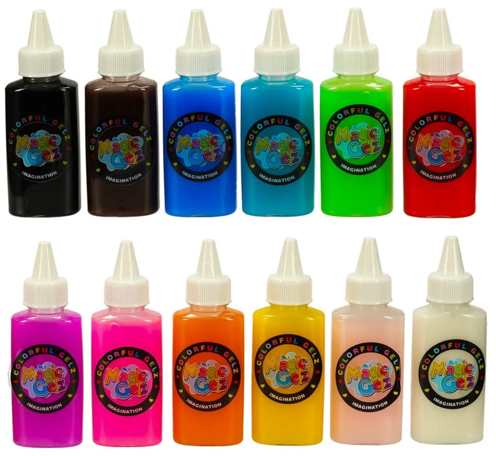 KIK Magická kreatívna súprava 3D gélové figúrky – svietiaci hrniec, 62 ks, darček pre deti 3+