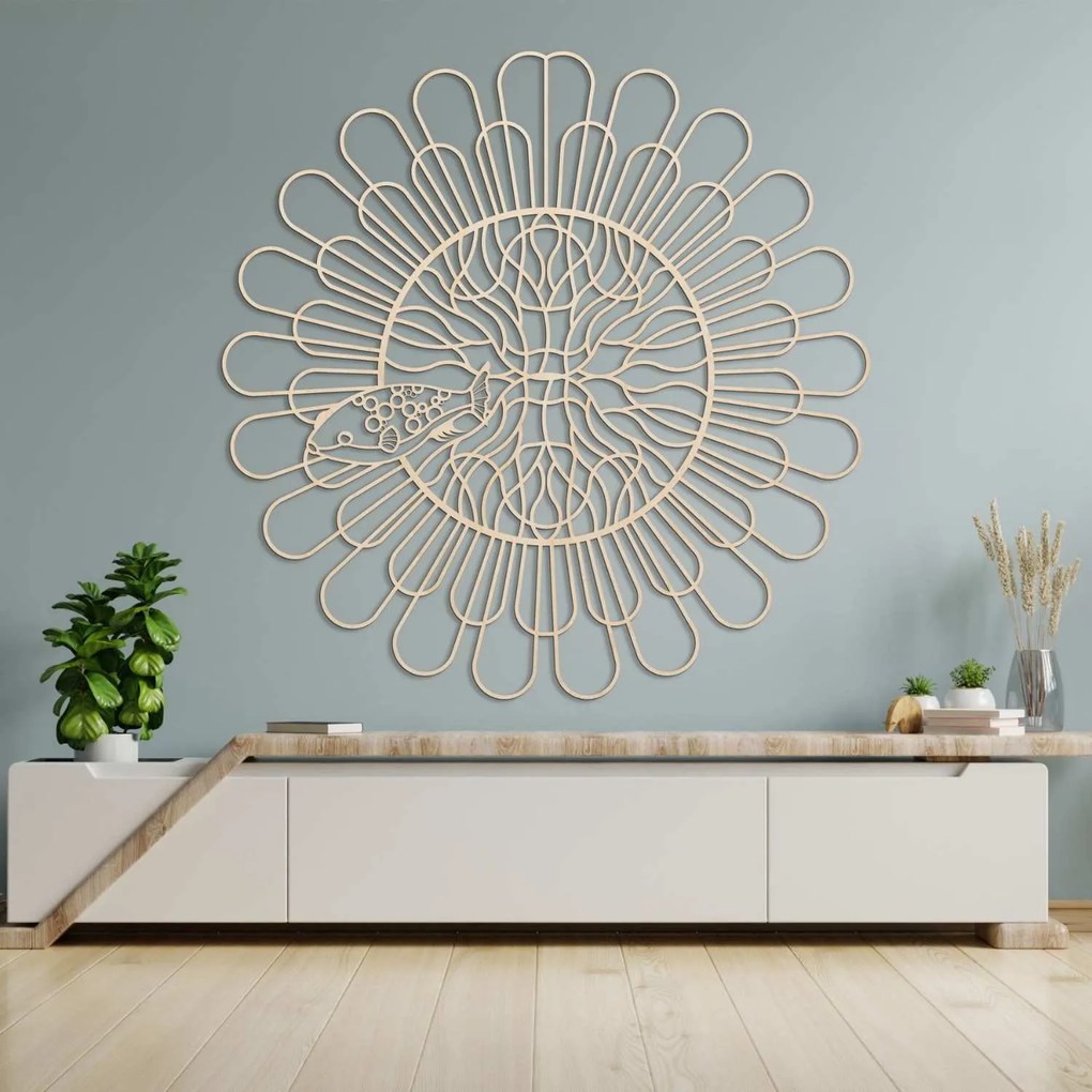 SENTOP | Unikátna 3D Mandala Ryba Premeňte svoju stenu na umenie I SENTOP PR0348