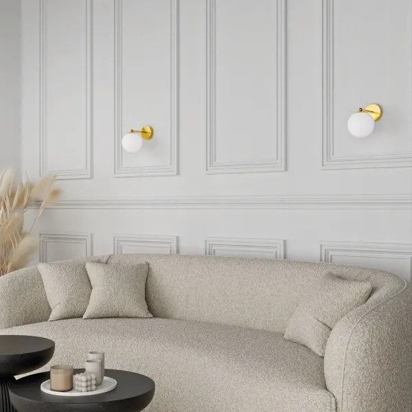 Nástenné svietidlo 1xE27/40W/230V zlaté/biele