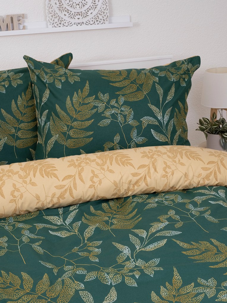 Bavlnené obliečky Renforcé - Gabriela tmavo zelená