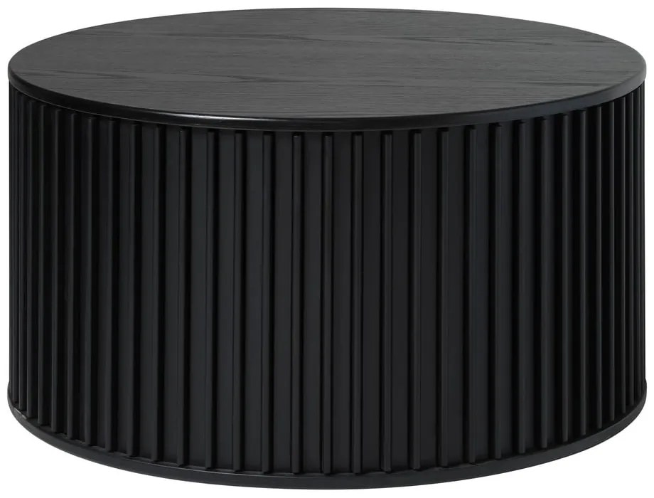 Čierny okrúhly konferenčný stolík ø 85 cm Siena – Unique Furniture
