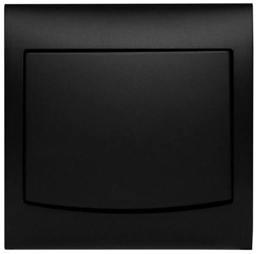 Vypínač jednopólový čierny mat  LP-1V