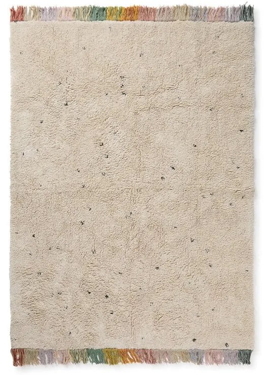 Krémový prateľný ručne tkaný bavlnený detský koberec 120x160 cm Stardust – Lorena Canals