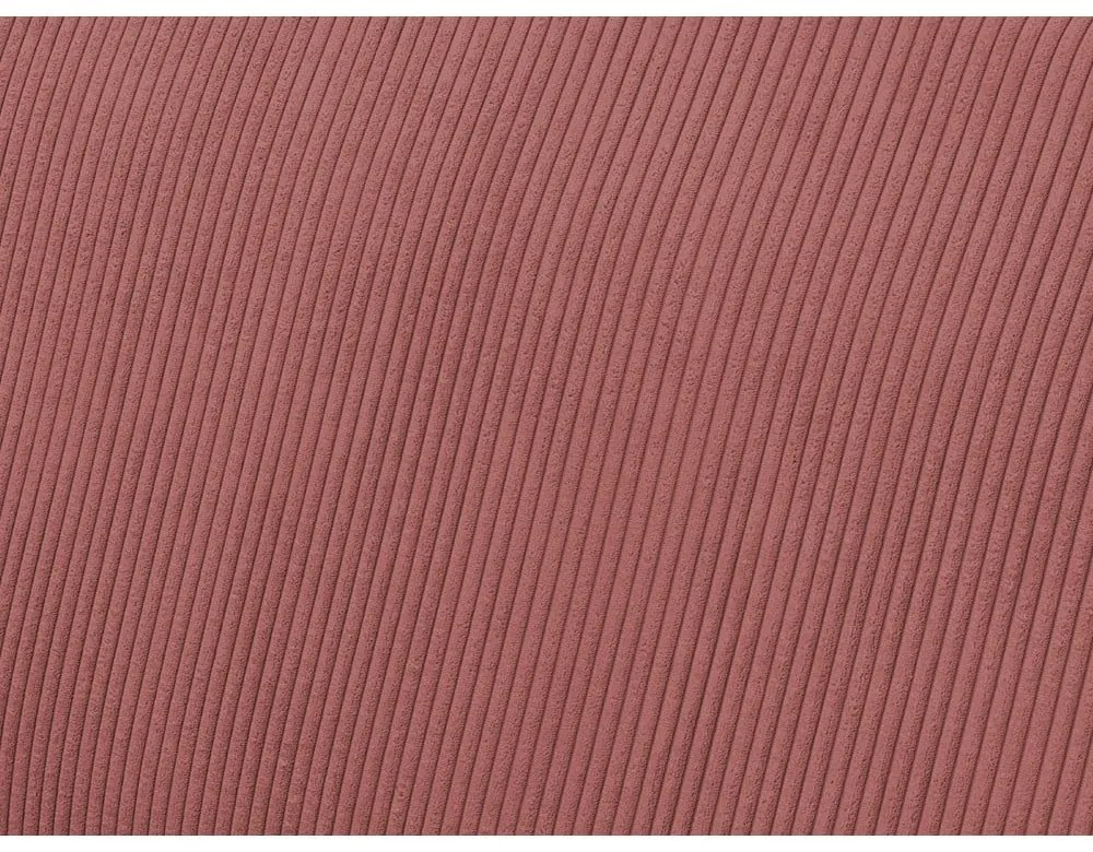 Ružová menčestrová rozkladacia/s úložným priestorom rohová pohovka Voltaire – Bobochic Paris