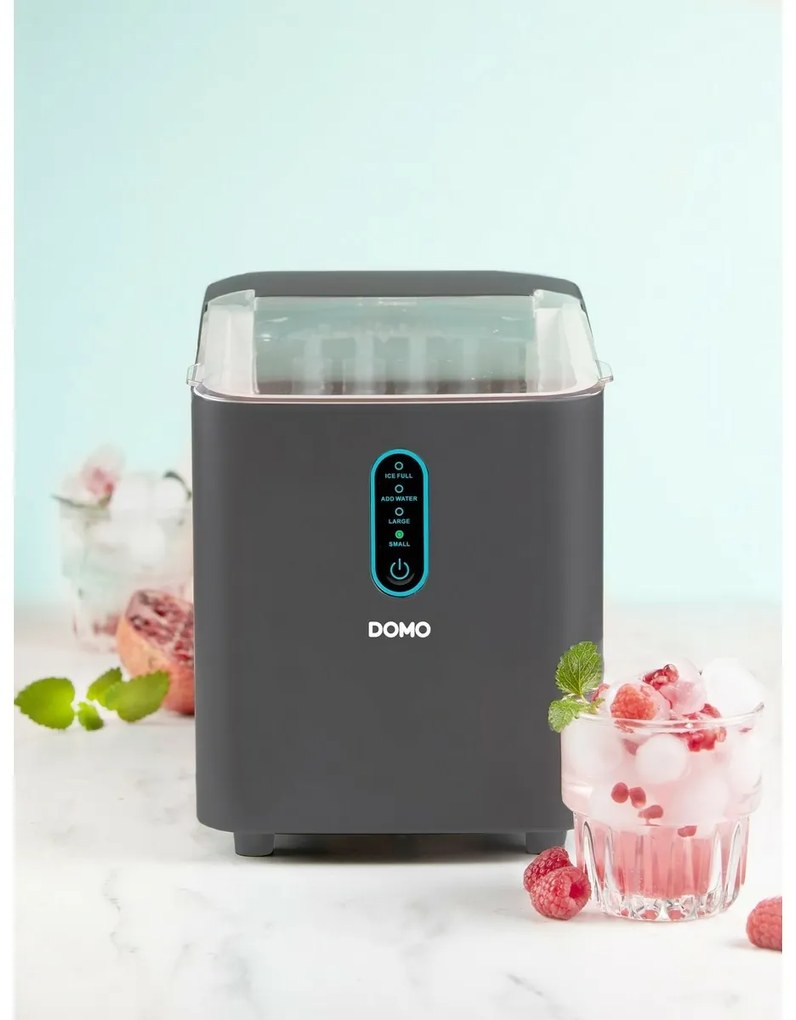 DOMO DO1132IB kompresorový výrobník ľadu, sivá