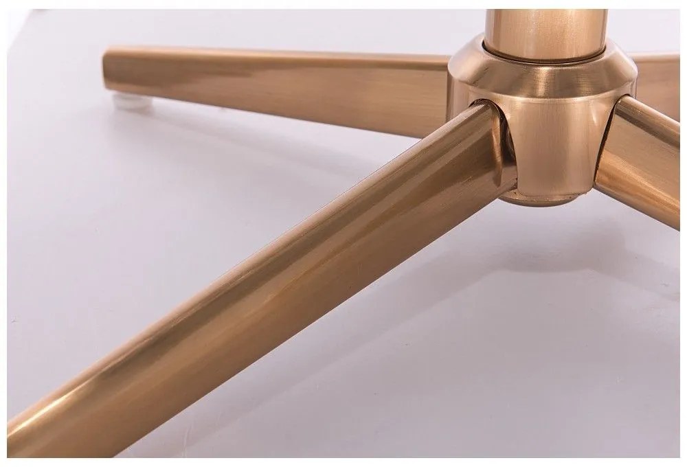 LuxuryForm DESIGN Stolička MILANO MAX VELUR na zlatom kríži - sivá
