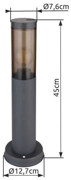 Globo 3158SA - Vonkajšia lampa BOSTON 1xE27/23W/230V 45 cm IP44