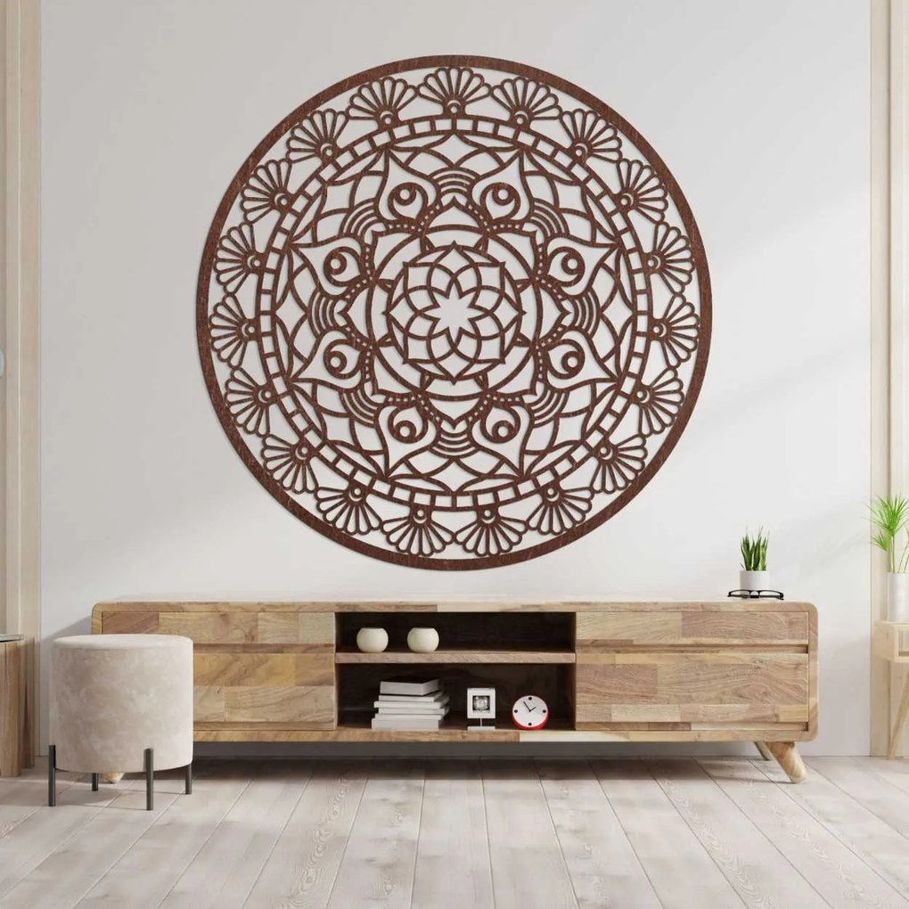 SENTOP | Drevená mandala na stenu – Symbol harmónie a pozitívnej energie I SENTOP PR0176
