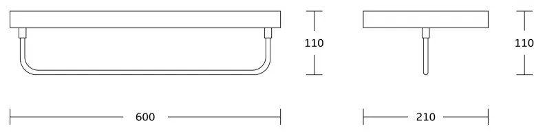 Mexen príslušenstvo, Pavo držiak na uteráky, čierna, 7030420-70