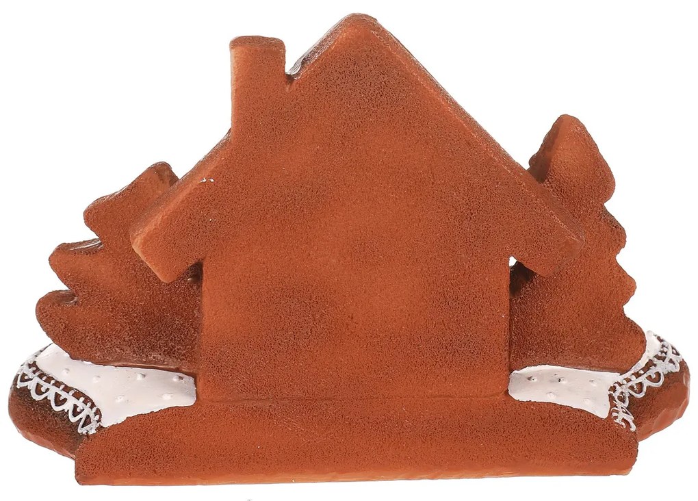 Svietnik Perníkový domček, polyresin, 11 cm