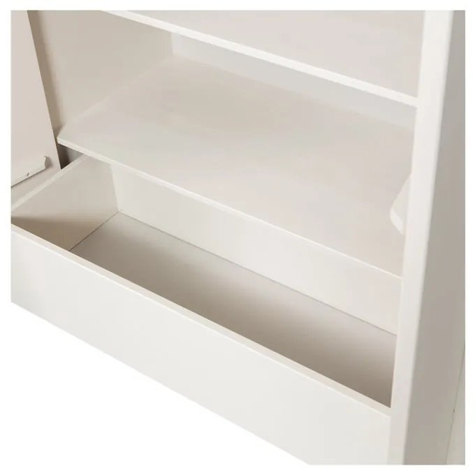 Krémovobiela modulárna skrinka z borovicového dreva 101x210 cm Basu – WOOOD