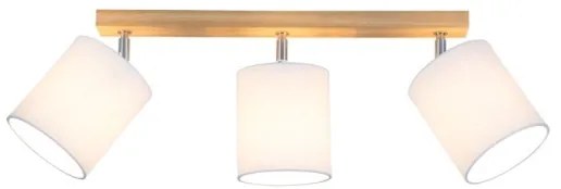 Spot-Light 56744374 - Bodové svietidlo APRILLIA 3xE27/25W/230V dub/biela