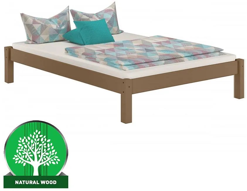 Posteľ Dora 180x200 borovica morená hnedá