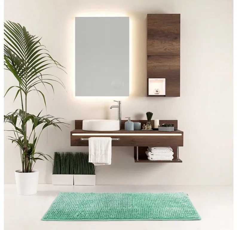 Tyrkysová kúpeľňová predložka BATI 60x90 cm