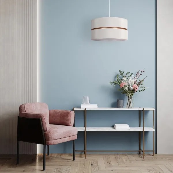 Duolla - Luster na lanku DUO 1xE27/15W/230V pr. 40 cm krémová/zlatá