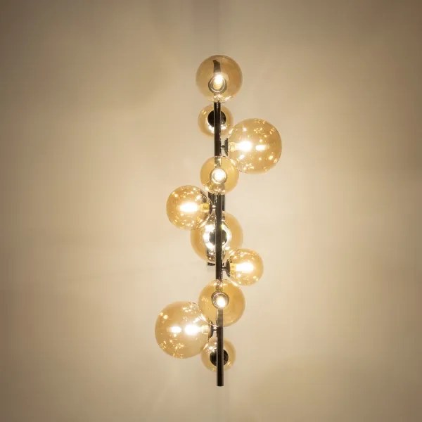 Brilagi - LED luster na lanku MILLA 10xG9/3W/230V čierny chróm/zlatá