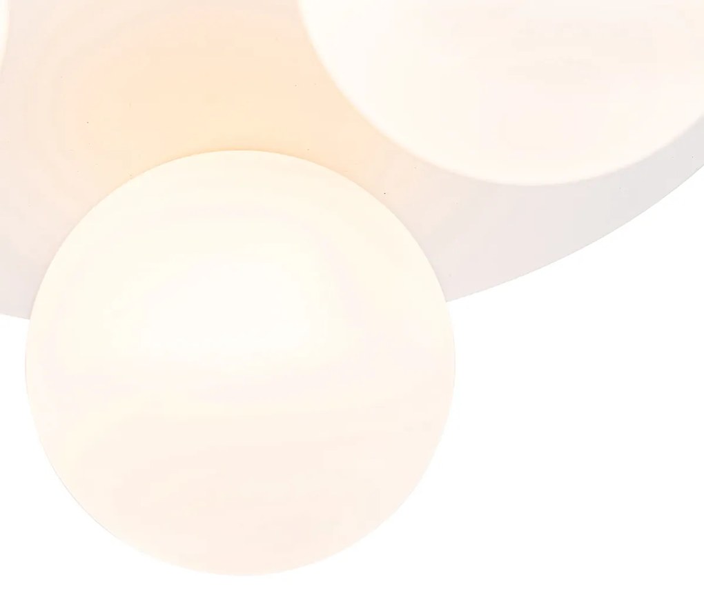 Moderné kúpeľňové stropné svietidlo biele 3-svetlo - Cederic