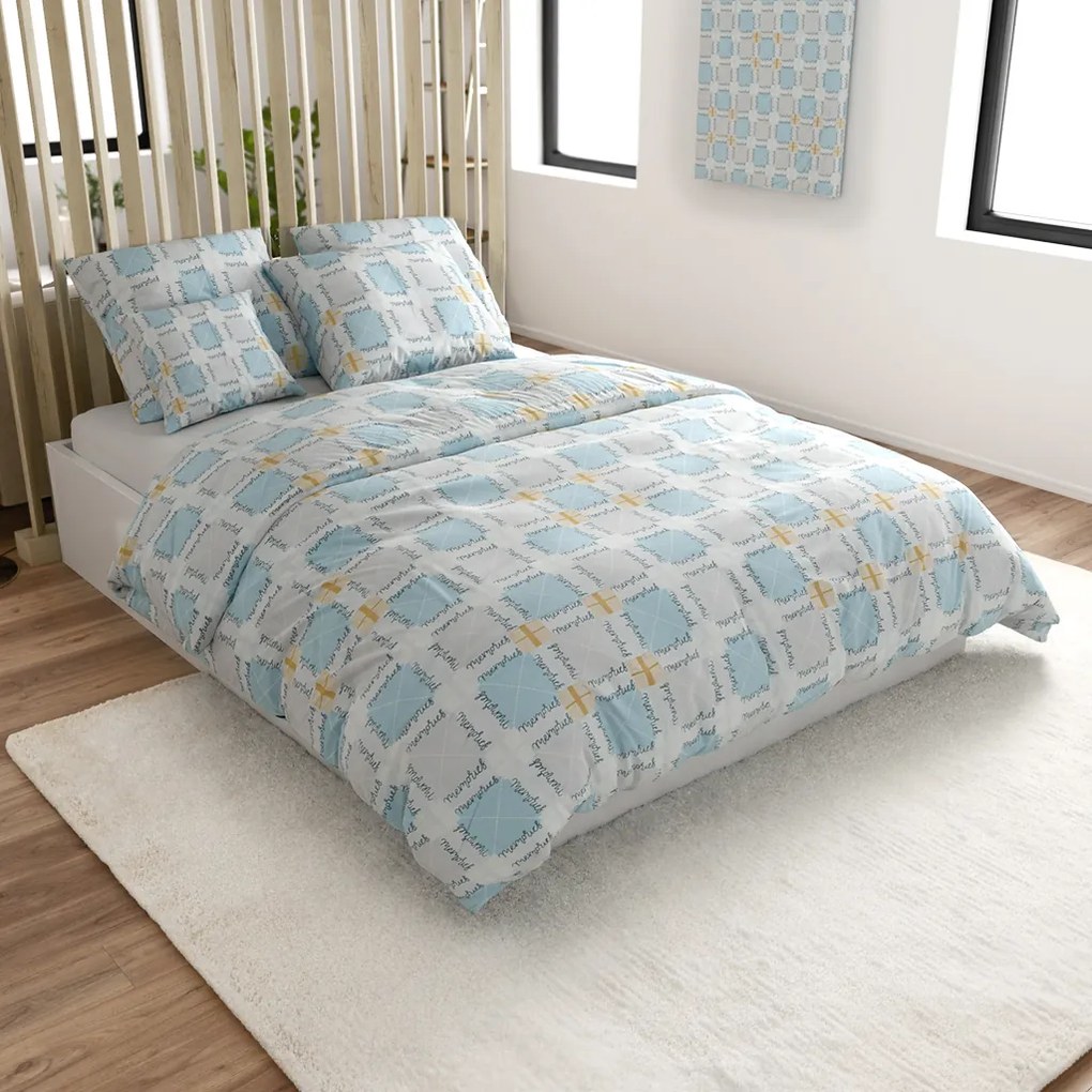 Obliečky z mikrovlákna GALDAR modré Rozmer obliečky: 70 x 80 cm | 140 x 200 cm