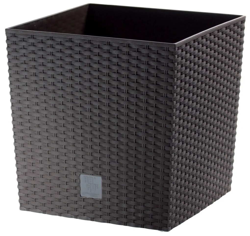 Obal na kvetináč Rato Low tmavohnedá, S