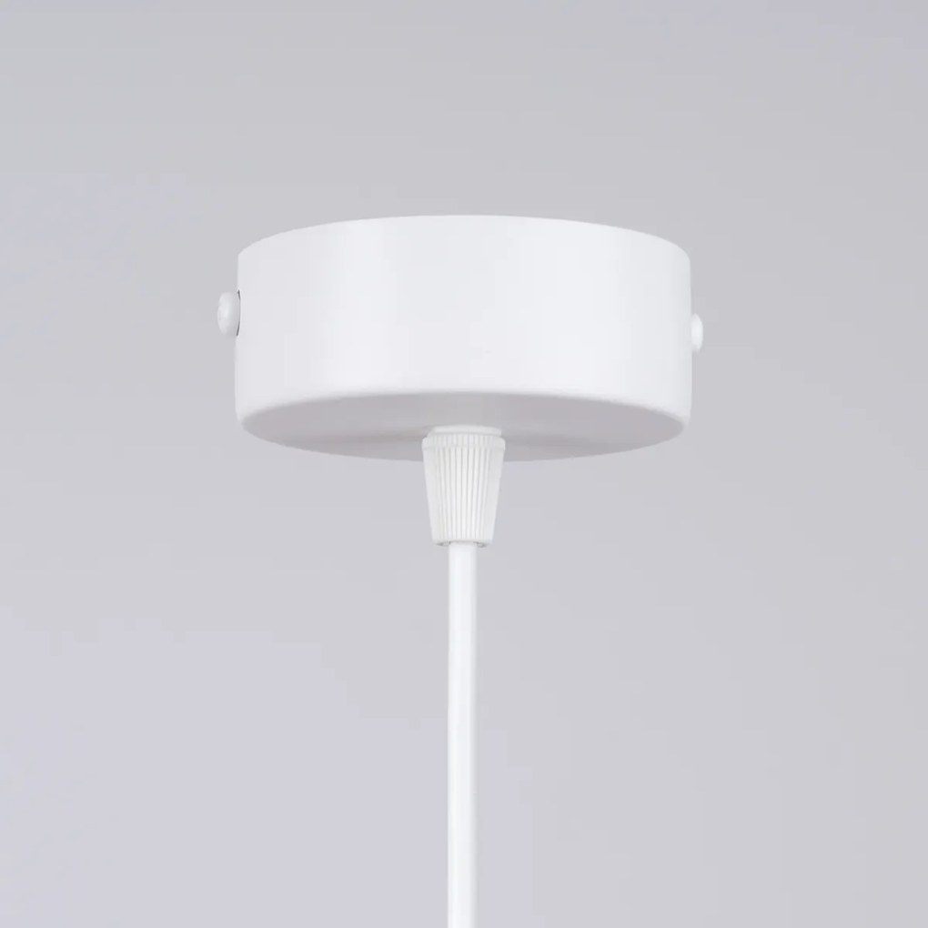 Závesné svietidlo Hyperion, 1x sklenené/biele kovové tienidlo