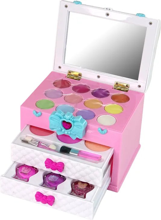 LEAN Toys Súprava krásy v kufríku ružová biela