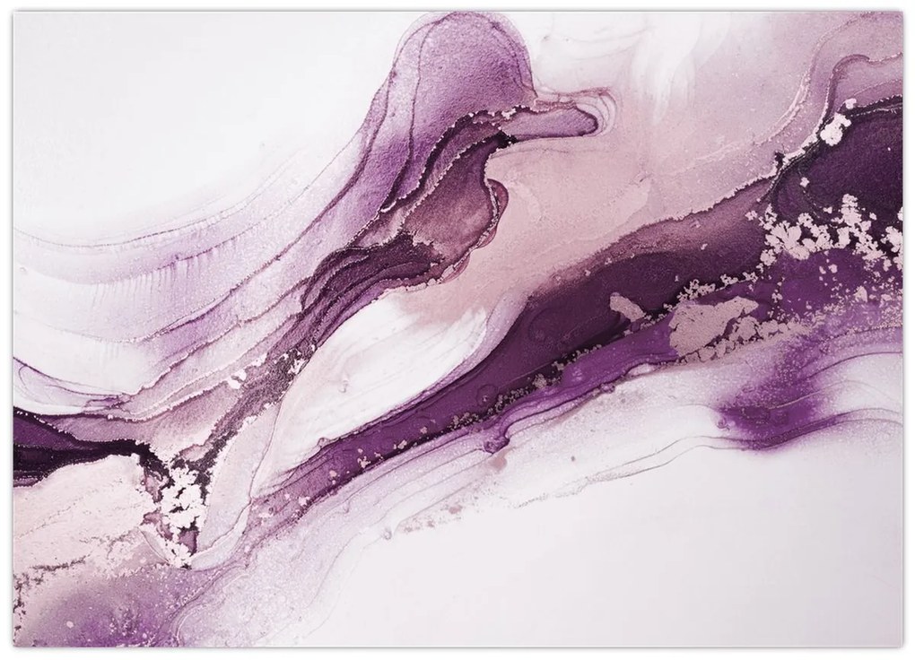 Obraz - Purple fluid art (70x50 cm)