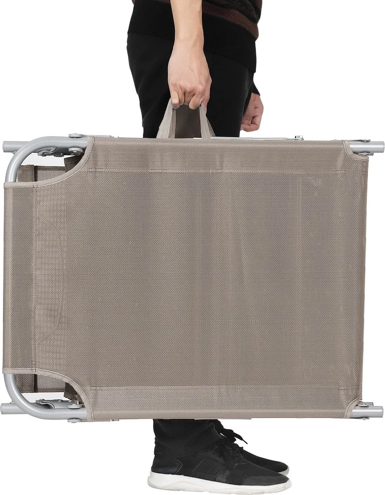 Zahradní lehátko se stříškou Sloan béžové