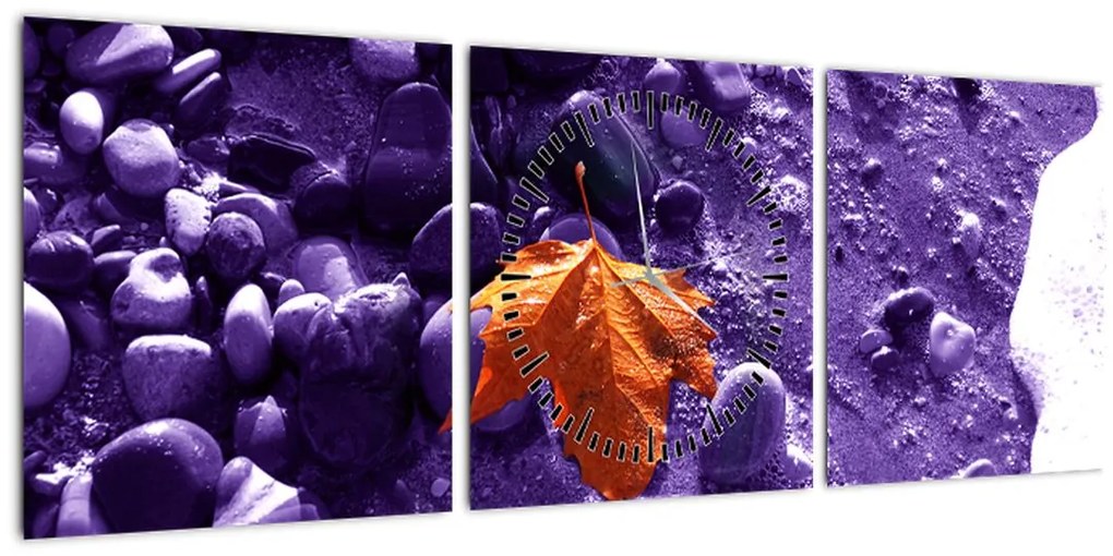 Obraz - Morská pláž (s hodinami) (90x30 cm)