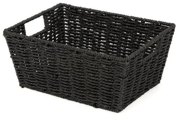 Pletený košík Compactor 31 x 24 x 14 cm, čierna